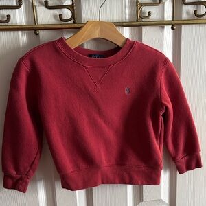 Polo by Ralph Lauren Crimson Crewneck Sweatshirt - Size 3T